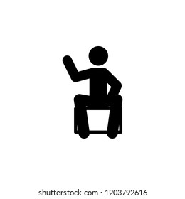 talking, man, sitting icon. Element of man is sitting icon for mobile concept and web apps. Detailed talking, man, sitting icon can be used for web and mobile