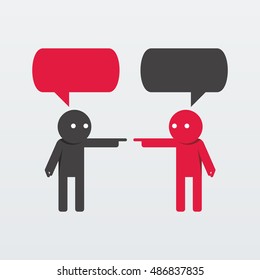 Talking mans stick figure