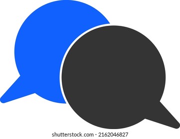 Talking messages vector illustration. Flat illustration iconic design of talking messages, isolated on a white background.