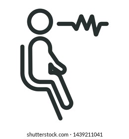 talking - minimal line web icon. simple vector illustration. concept for infographic, website or app.