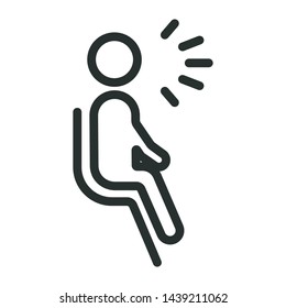 talking - minimal line web icon. simple vector illustration. concept for infographic, website or app.