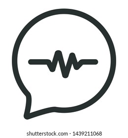 talking - minimal line web icon. simple vector illustration. concept for infographic, website or app.