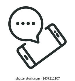 talking - minimal line web icon. simple vector illustration. concept for infographic, website or app.