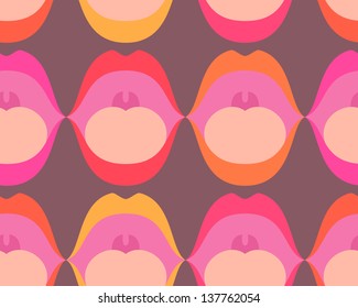 Talking mouths seamless pattern