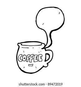 talking mug of lovely coffee cartoon
