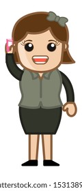 Talking on Phone - Cartoon Business Vector Illustrations