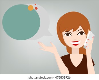 talking on phone vector