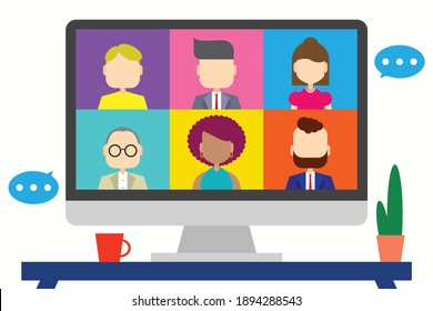 Talking online video conference in the PC