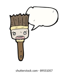 talking paintbrush cartoon character