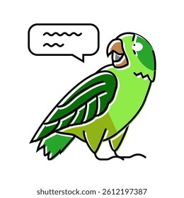 talking parrot bird color icon vector. talking parrot bird sign. isolated symbol illustration