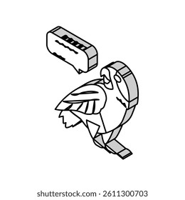 talking parrot bird isometric icon vector. talking parrot bird sign. isolated symbol illustration