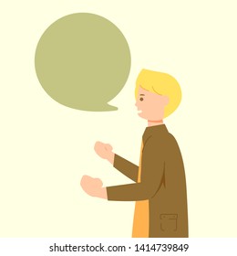 Talking to people and dialog boxes. Isolated graphic design vector diagram-vector diagram