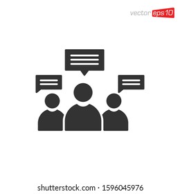 Talking People Icon Design Illustration
