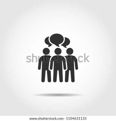 talking people icon . logo vector . speech bubbles