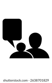 Talking people icon, representing business mentorship