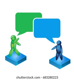 Talking people icon.Communication icon. two people
