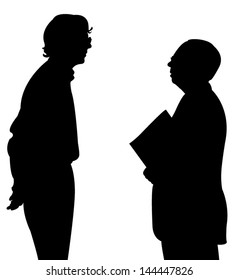 Talking People Silhouette Vector