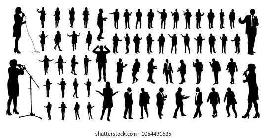 Talking people silhouettes