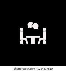 talking people vector icon. flat talking people design. talking people illustration for graphic 