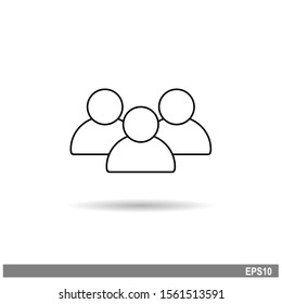 Talking People Vector Icon Isolated With Shadow On White Background