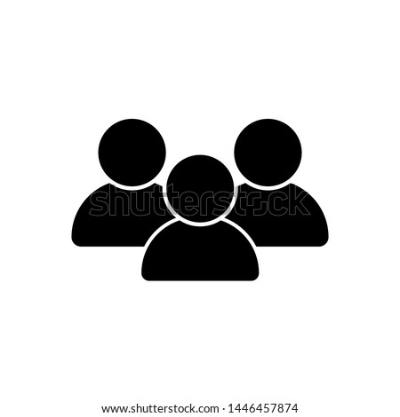 Talking people vector icon isolated on white background