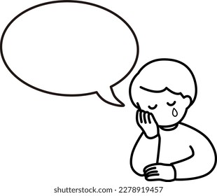 Persona hablante y burbuja de discursos