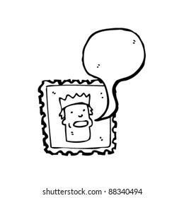 caricatura del sello postal de conversación