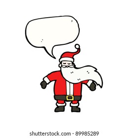 caricatura de santa claus hablando