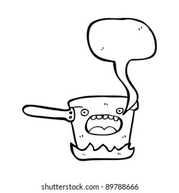 Cartoon mit sprechender Saucepan