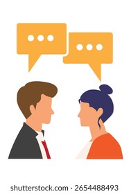 Talking scene of working businessmen. Flat design vector illustration of business people. Concept for working. Vector illustration stock Illustration