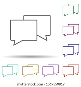 Talking sign multi color icon. Simple thin line, outline vector of web icons for ui and ux, website or mobile application
