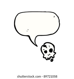 talking skull cartoon
