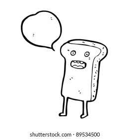 talking slice of bread cartoon character