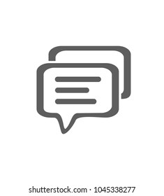 Talking Speech Bubble Icon Vector Logo Template