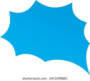 talking text bubble, chat box, blue, message box line cartoon vector illustration design. Doodle style balloon thinking sign symbol.