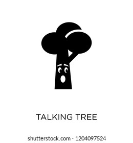 Talking tree icon. Talking tree symbol design from Fairy tale collection. Simple element vector illustration on white background.