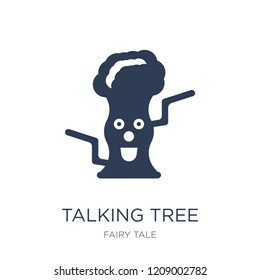Talking tree icon. Trendy flat vector Talking tree icon on white background from Fairy Tale collection, vector illustration can be use for web and mobile, eps10