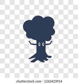 Talking tree icon. Trendy Talking tree logo concept on transparent background from Fairy Tale collection