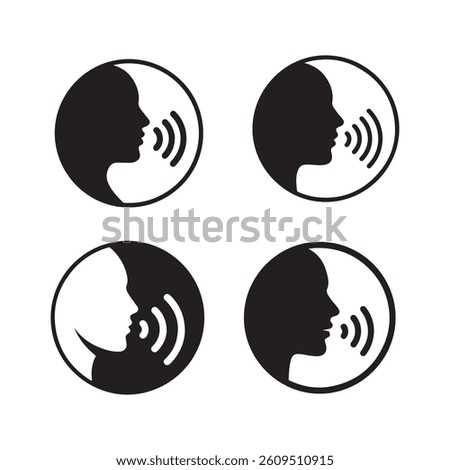 Talking vector icon, Talking sign, Talking