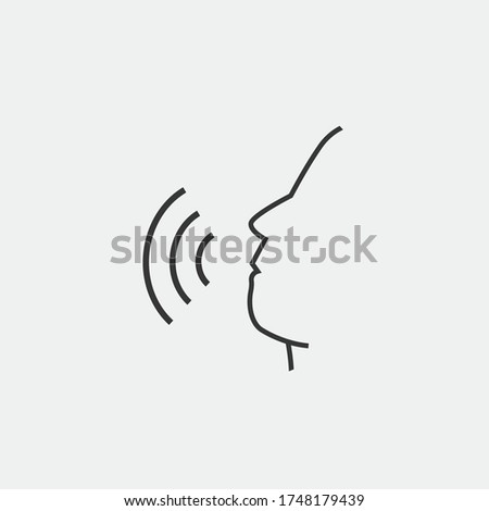 talking vector icon speaking voice
