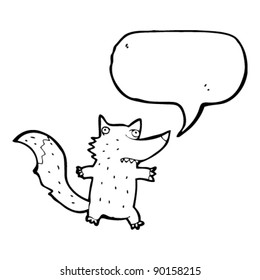 talking wolf cartoon