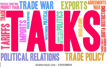 Talks word cloud on a white background. 