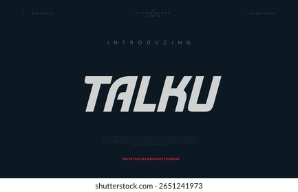  Talku modern stylish typography letter logo design