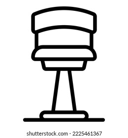 Tall bar stool icon outline vector. Modern seat. Kitchen cafe