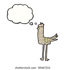 desenho animado tall bird