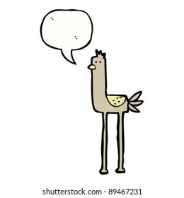 große Vogelkarikatur