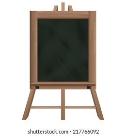 tall blackboard on tripod object isolated vector illustration