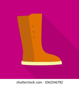 Tall boot icon. Flat illustration of tall boot vector icon for web