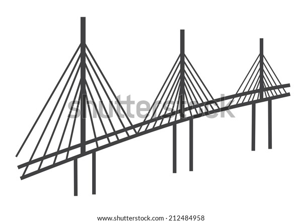 Tall Bridge Vector Stock Vector (Royalty Free) 212484958 | Shutterstock