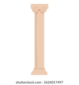 Tall brown column with a decorative top